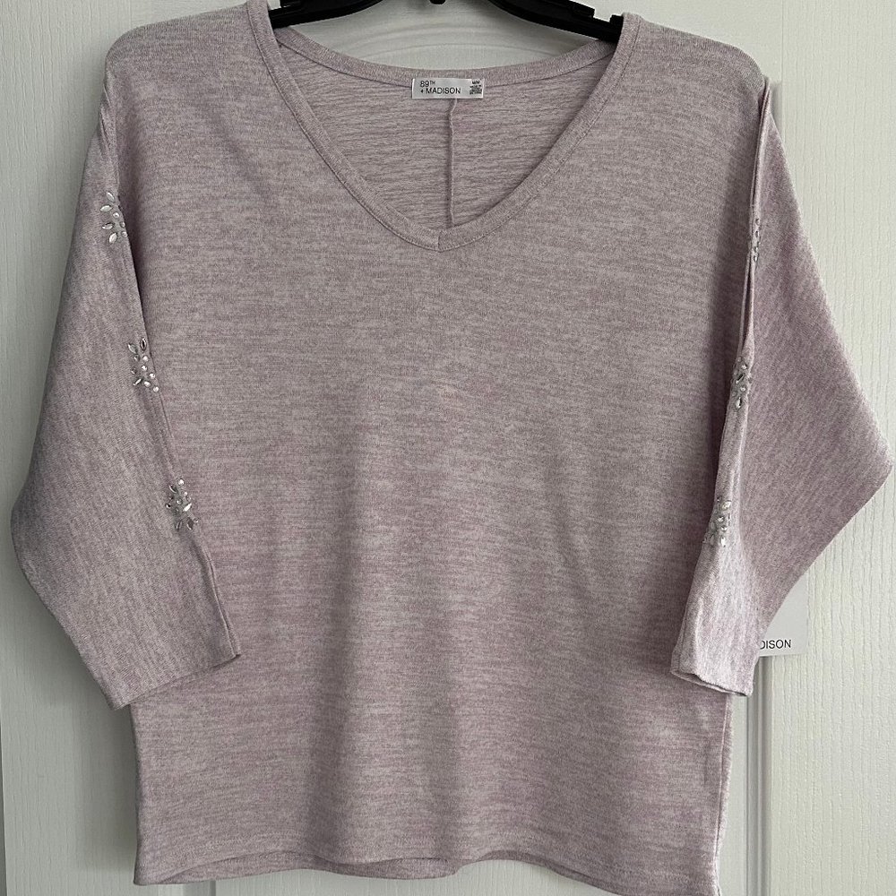 NWT | 89th Madison |Women’s Lavender 3/4 Sleeve Blouse | Size Medium